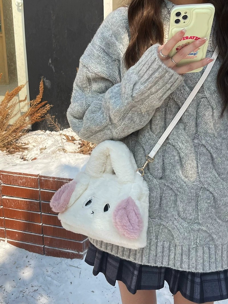 Plush Faux Fur Crossbody Bag view 4