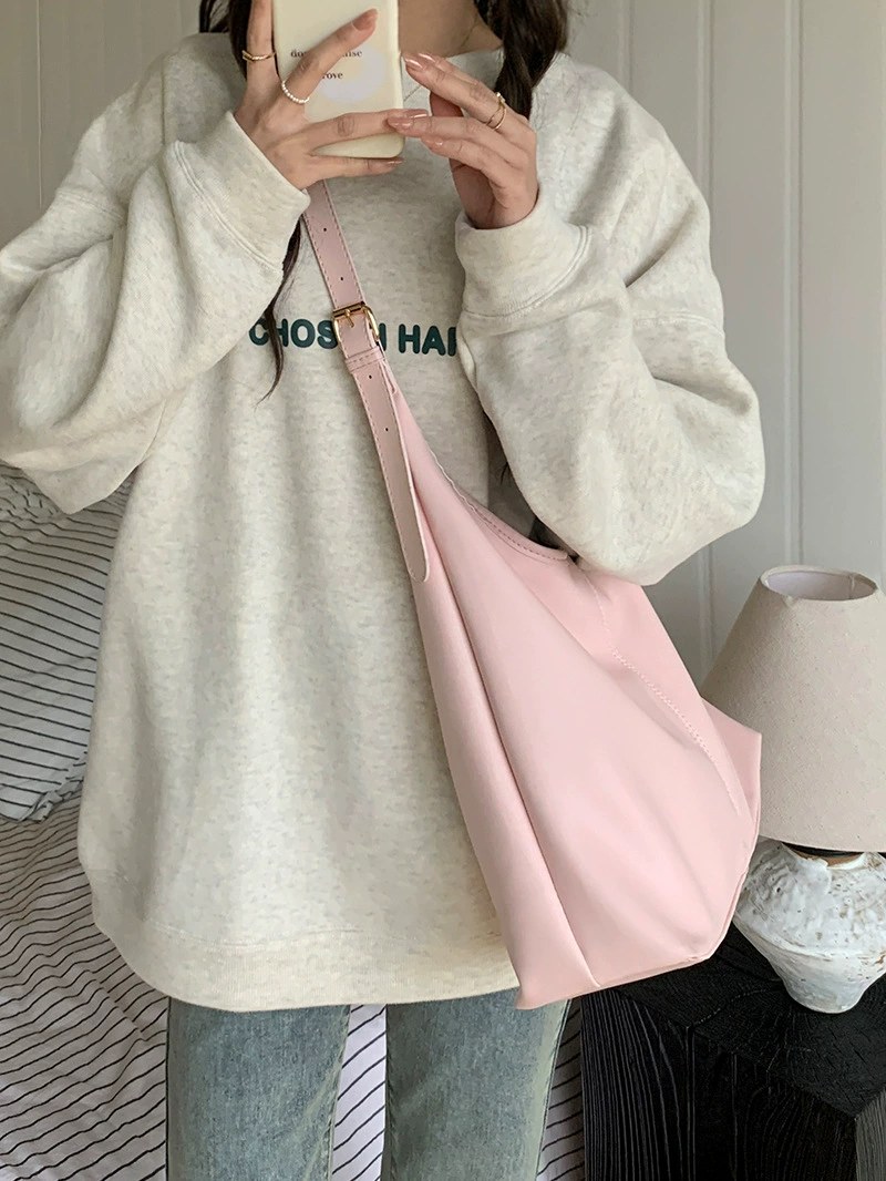 Pink PU Leather Crossbody Bag for wholesale OEM — YANYAN Bags Guangzhou handbag factory