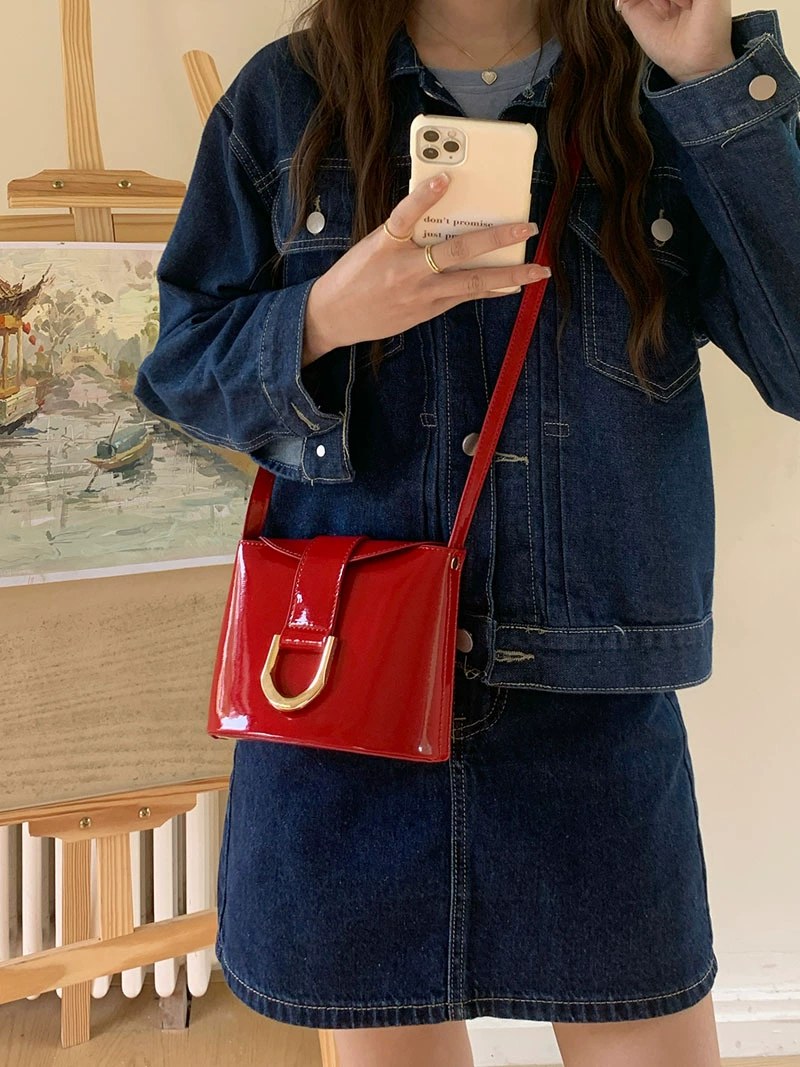 Red PU Leather Crossbody Bag for wholesale OEM — YANYAN Bags Guangzhou handbag factory