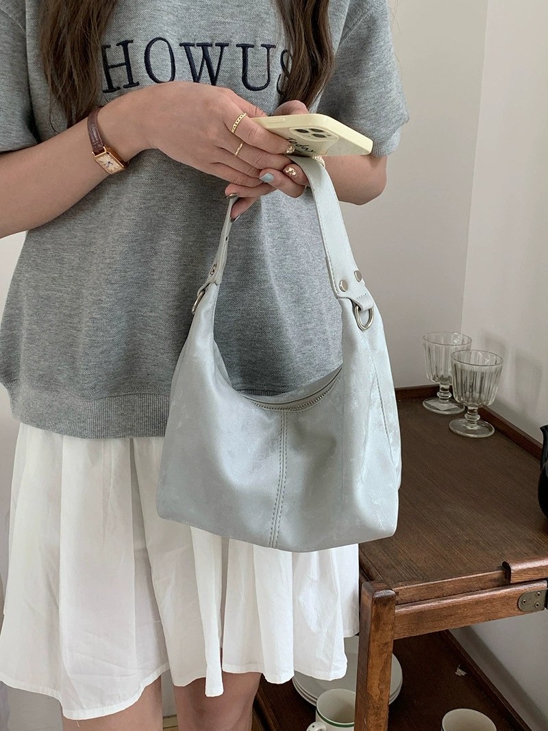 Silver PU Leather Crossbody Bag view 2