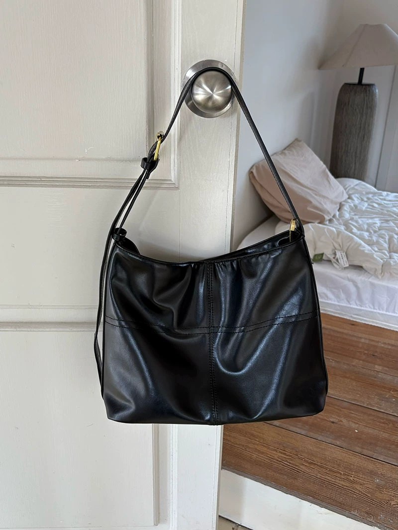 Brown PU Leather Crossbody Bag view 4