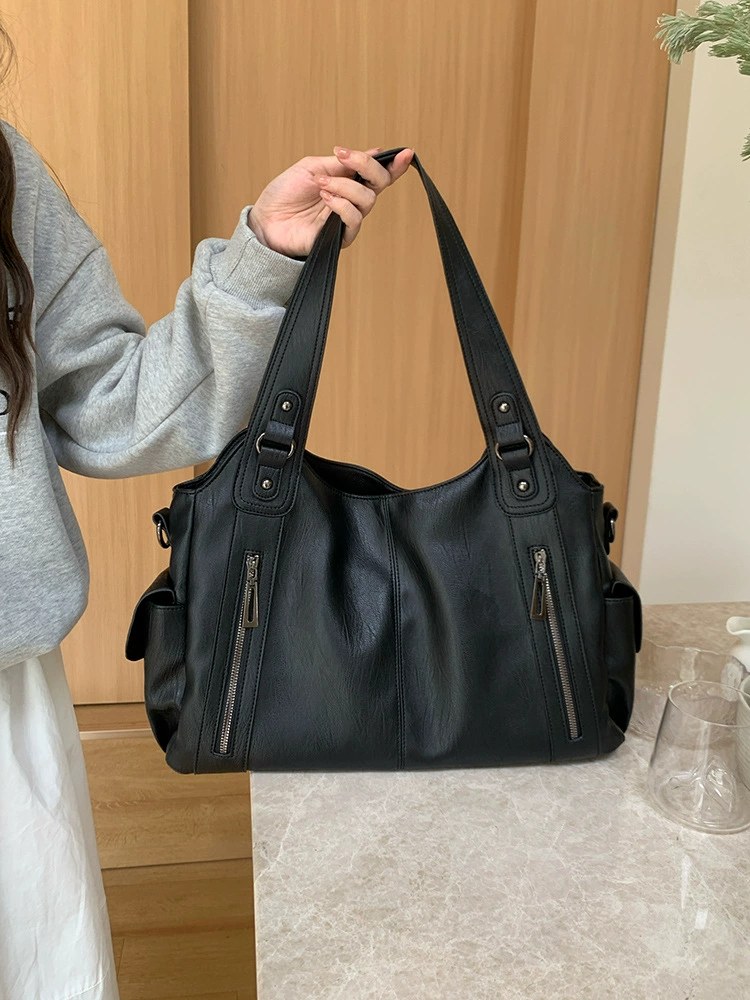 Black PU Leather Crossbody Bag for wholesale OEM — YANYAN Bags Guangzhou handbag factory