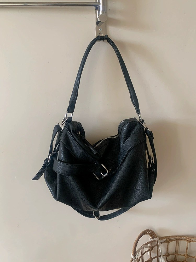 Black PU Leather Crossbody Bag for wholesale OEM — YANYAN Bags Guangzhou handbag factory