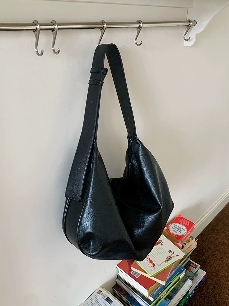 Black PU Leather Crossbody Bag view 2