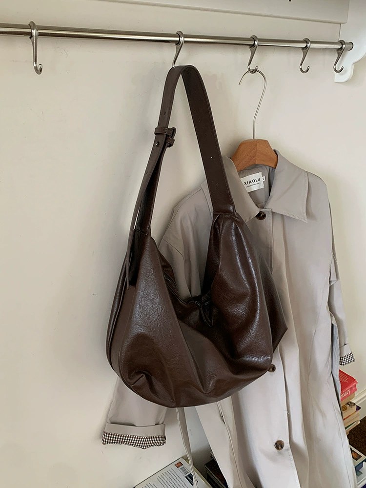 Black PU Leather Crossbody Bag view 3