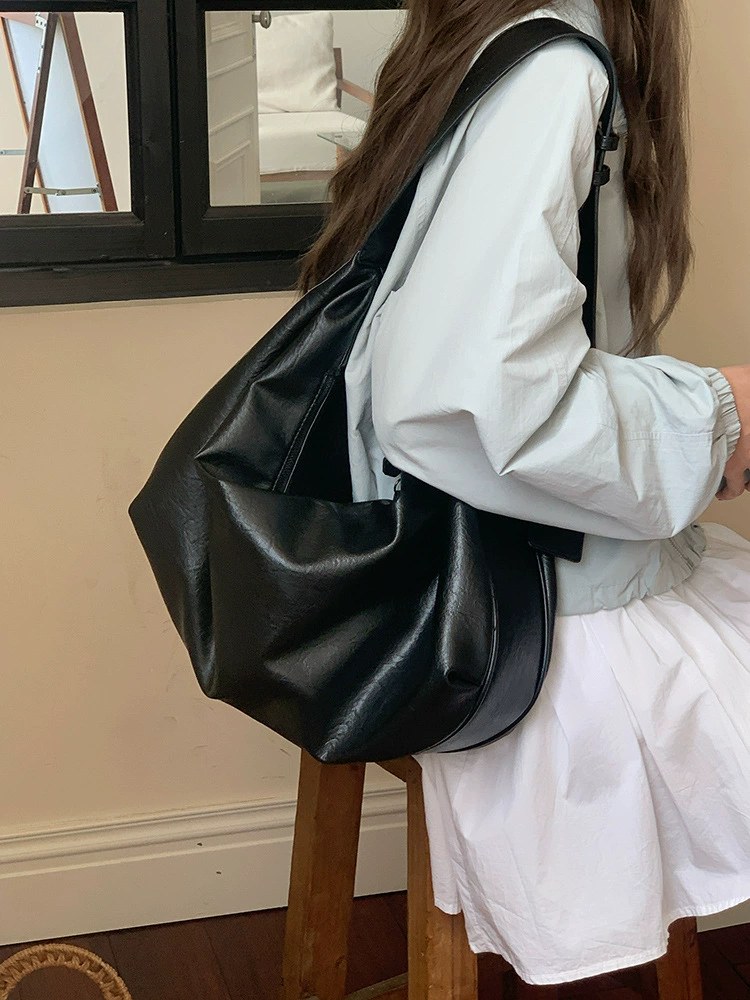 Black PU Leather Crossbody Bag view 5