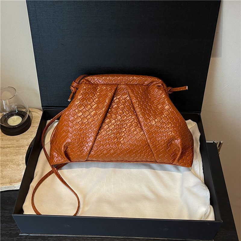 Woven Texture Top-Handle Shell Crossbody Bag view 2