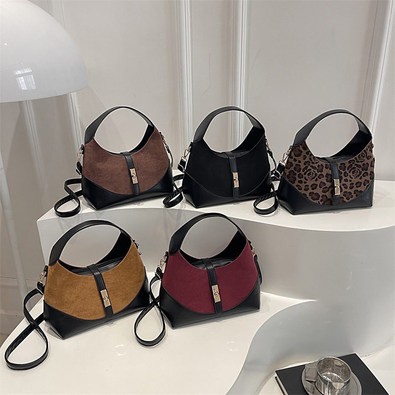 Suede Top-Handle Small Square Bag
