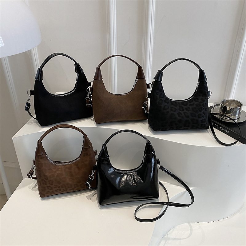 Leopard Print Dumpling Crossbody Bag