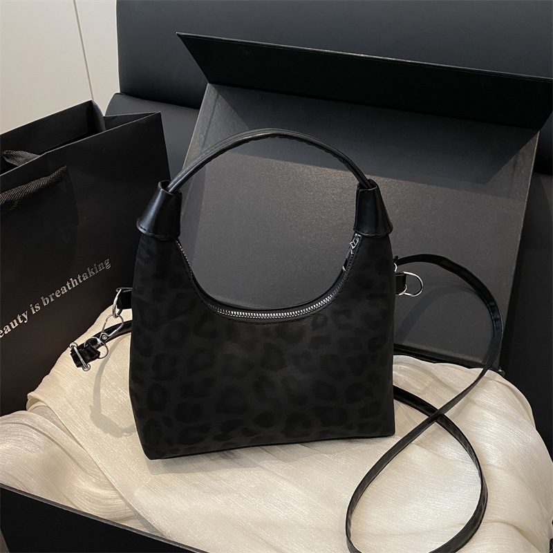 Leopard Print Dumpling Crossbody Bag view 3