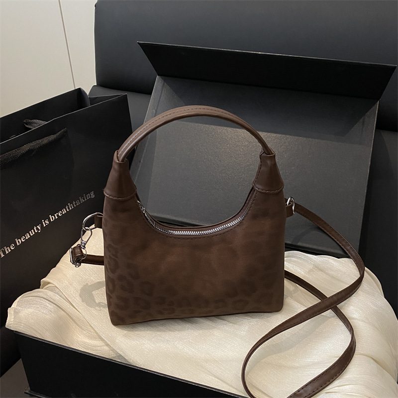 Leopard Print Dumpling Crossbody Bag view 4