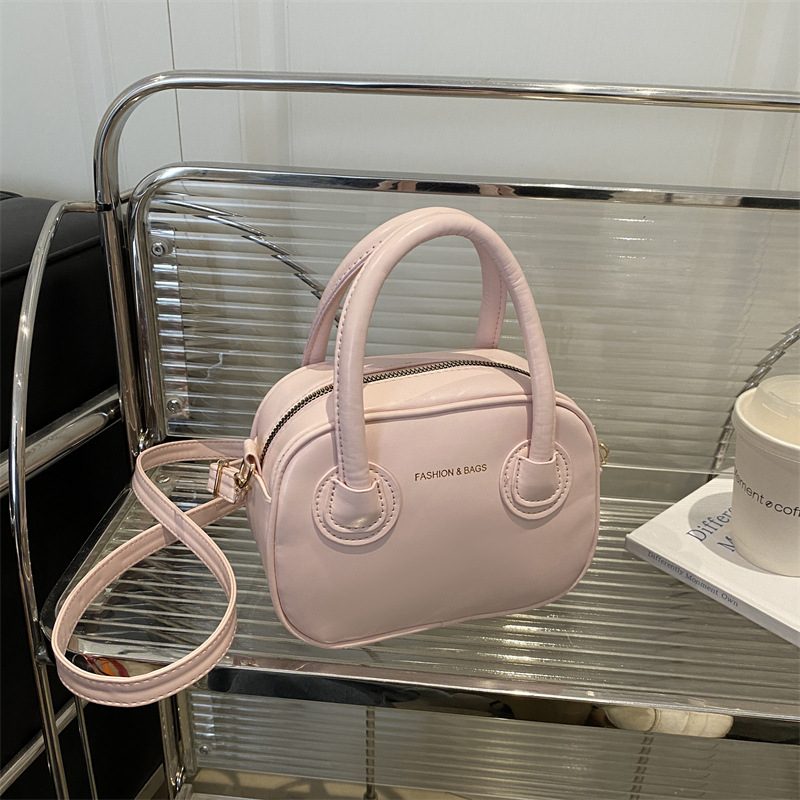 Solid Color Crossbody Top-Handle Mini Square Bag view 3