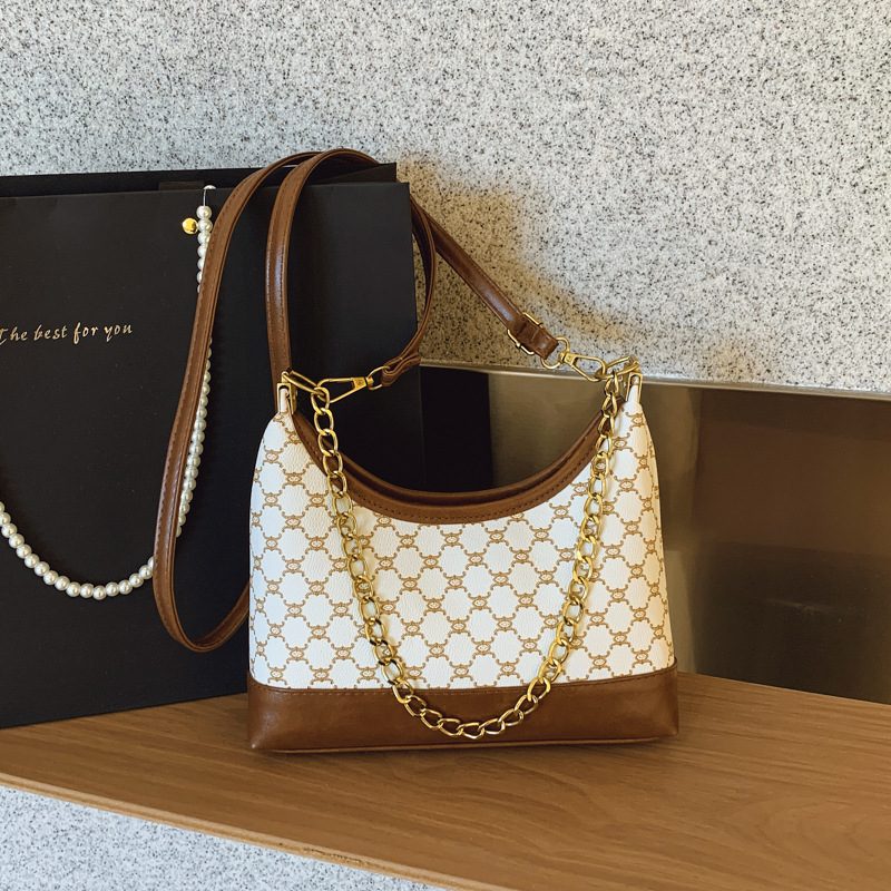 Printed Chain Underarm Shoulder Crossbody Bag view 2