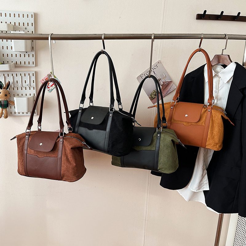 Vintage Large Capacity Top-Handle Crossbody Bag