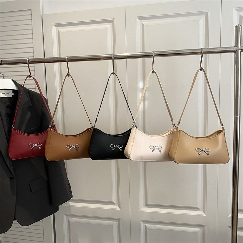 Solid Color Underarm Shoulder Crossbody Bag
