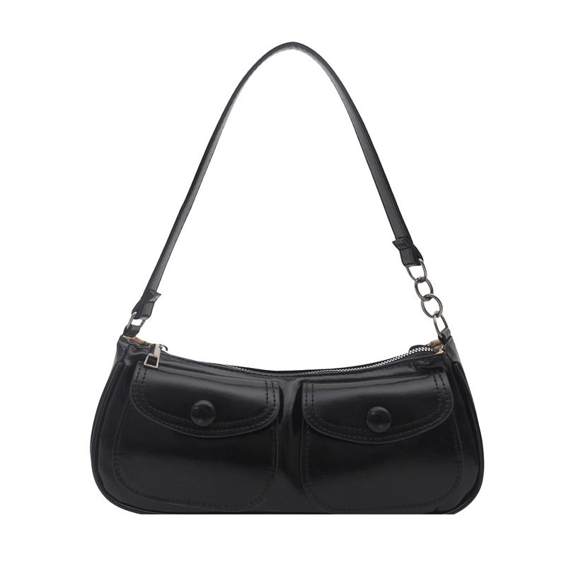 Solid Color Large Capacity Underarm Crossbody Bag view 5