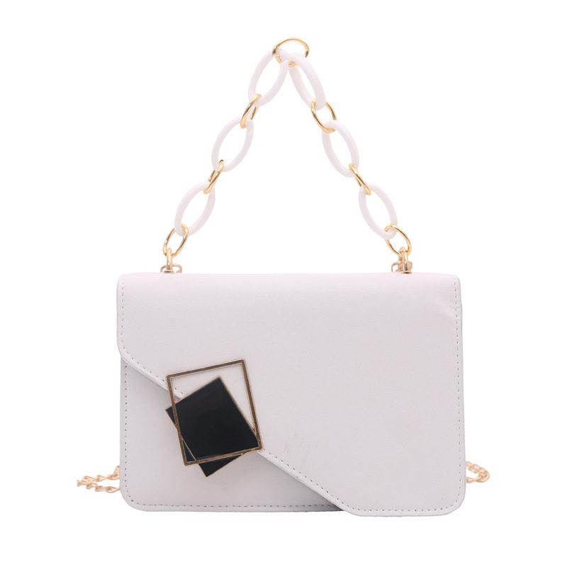 Solid Color Chain Mini Square Crossbody Bag view 6