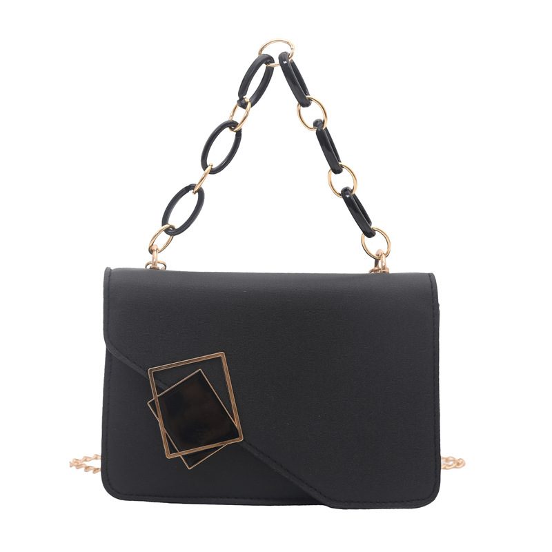 Solid Color Chain Mini Square Crossbody Bag view 7