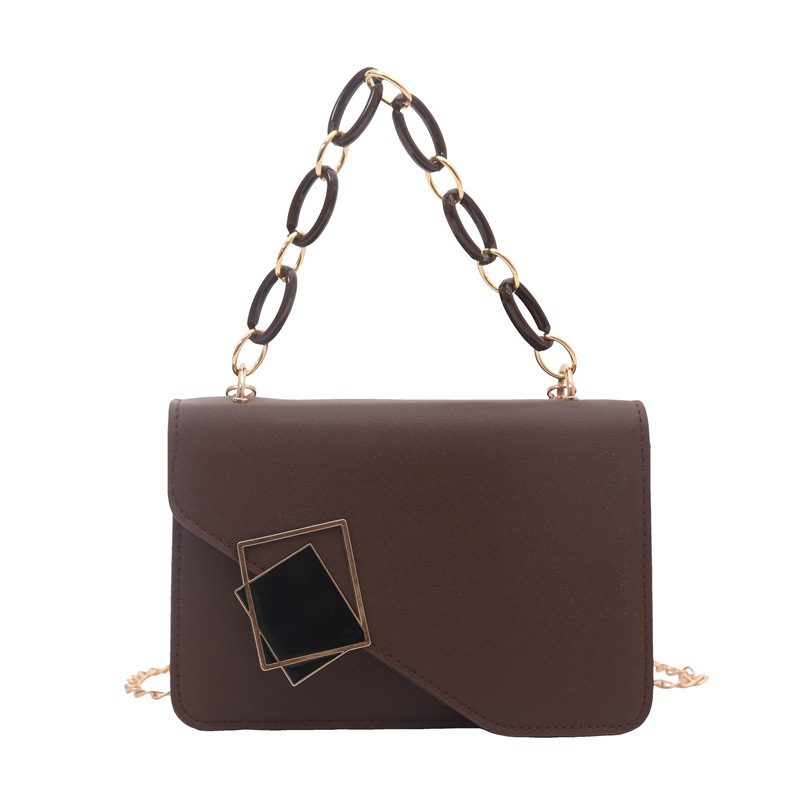 Solid Color Chain Mini Square Crossbody Bag view 8