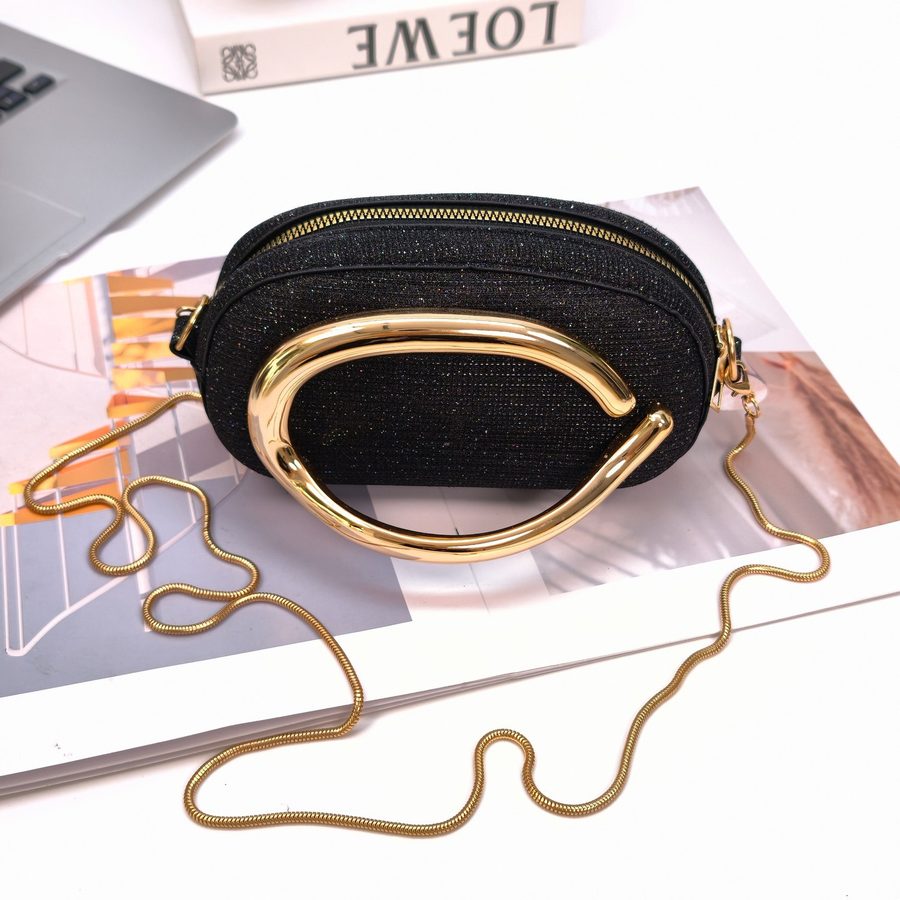 Glitter Retro Box Clutch Crossbody Bag view 4