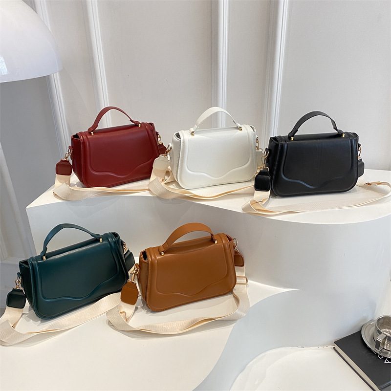 Textured Small Square Shoulder Crossbody Bag