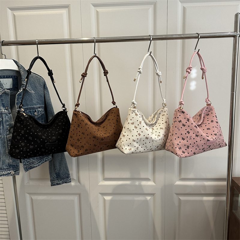 Polka Dot Bow Tote Shoulder Crossbody Bag