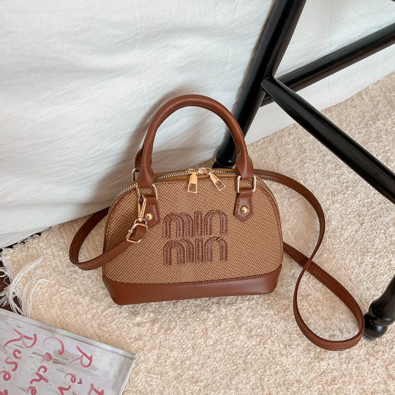 Tas Bahu Crossbody Gagang Atas Retro Kerang view 3
