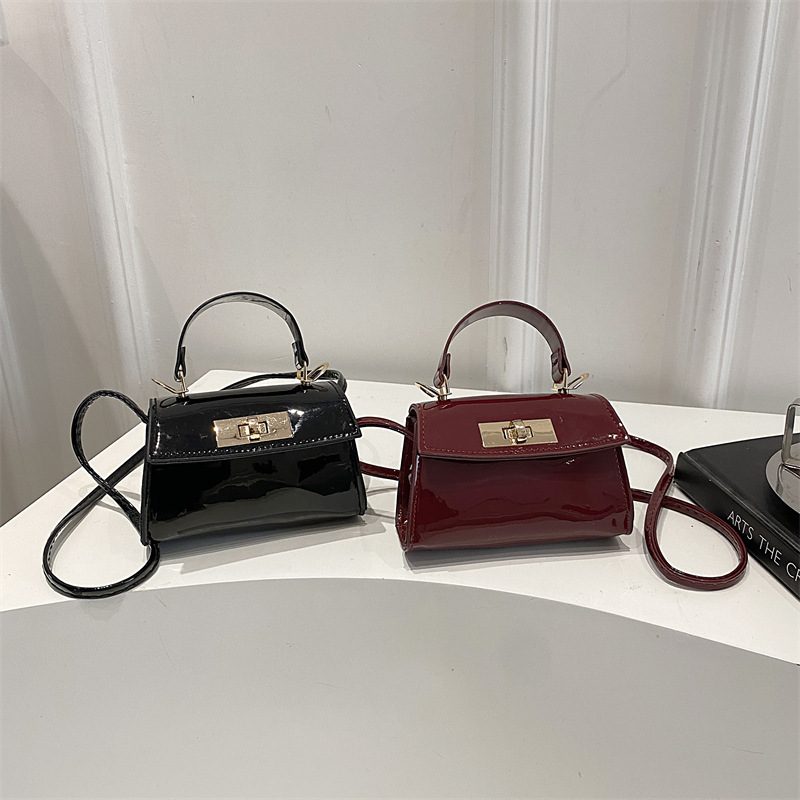 Solid Color Small Square Shoulder Crossbody Bag
