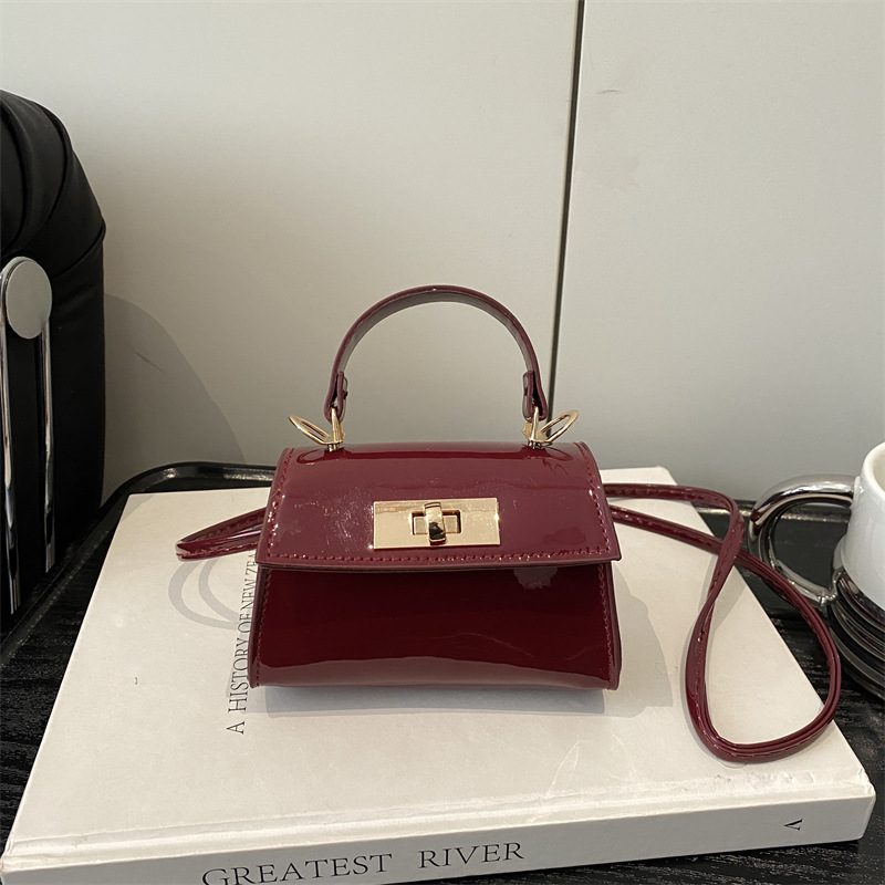 Solid Color Small Square Shoulder Crossbody Bag view 2