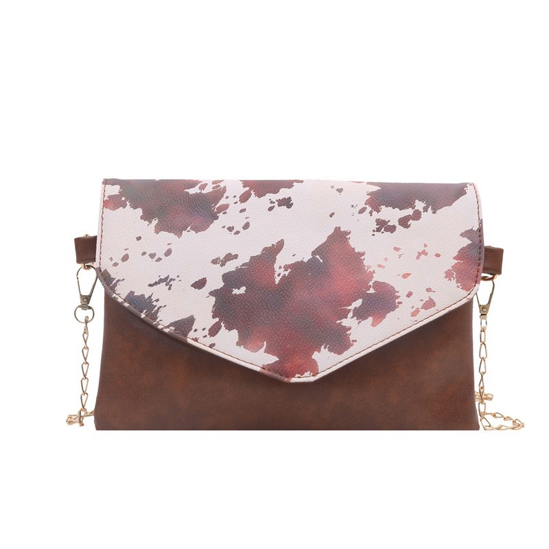 Printed Chain Envelope Shoulder Crossbody Bag view 6