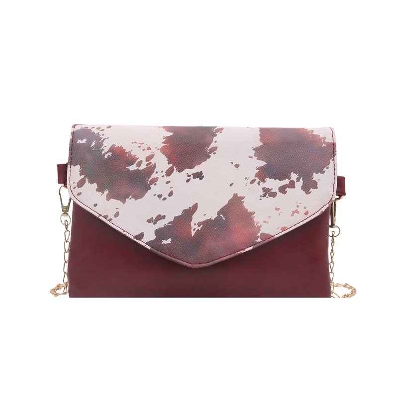 Printed Chain Envelope Shoulder Crossbody Bag view 7