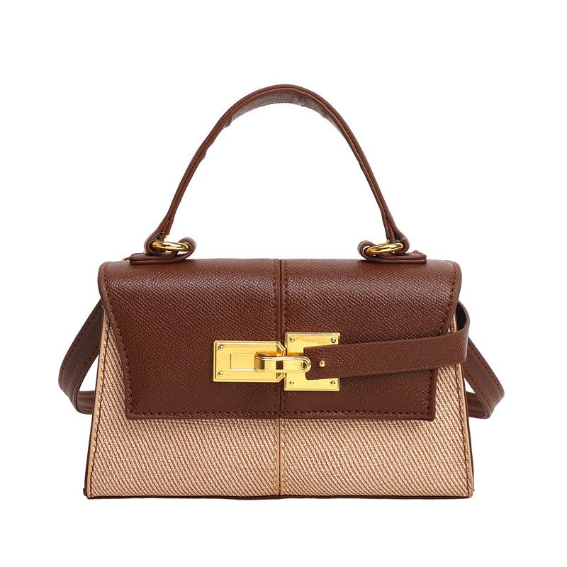 Trapezoid Top-Handle Crossbody Shoulder Bag view 6