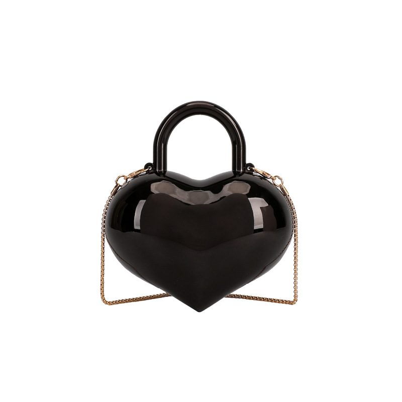 Heart Acrylic Chain Crossbody Shoulder Bag view 11