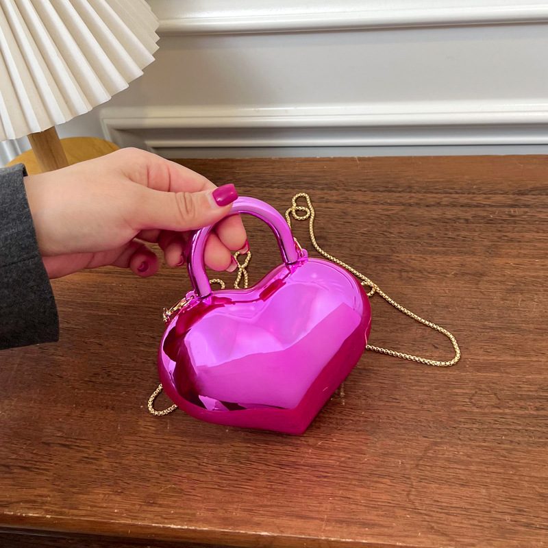 Heart Acrylic Chain Crossbody Shoulder Bag view 2