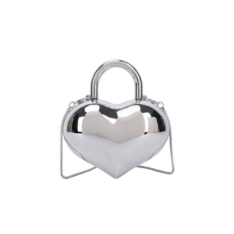 Heart Acrylic Chain Crossbody Shoulder Bag view 6