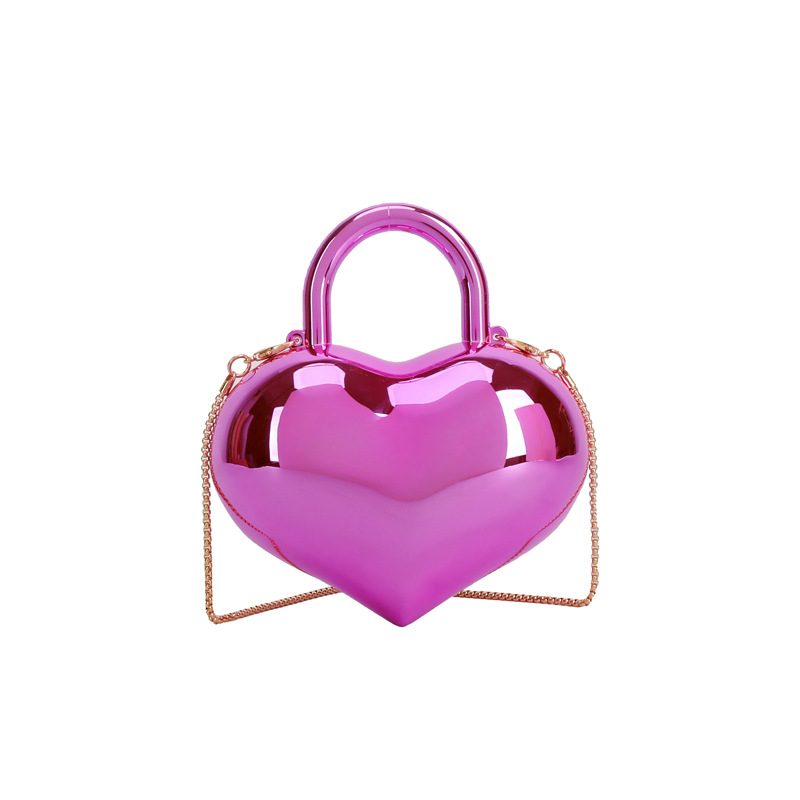 Heart Acrylic Chain Crossbody Shoulder Bag view 7
