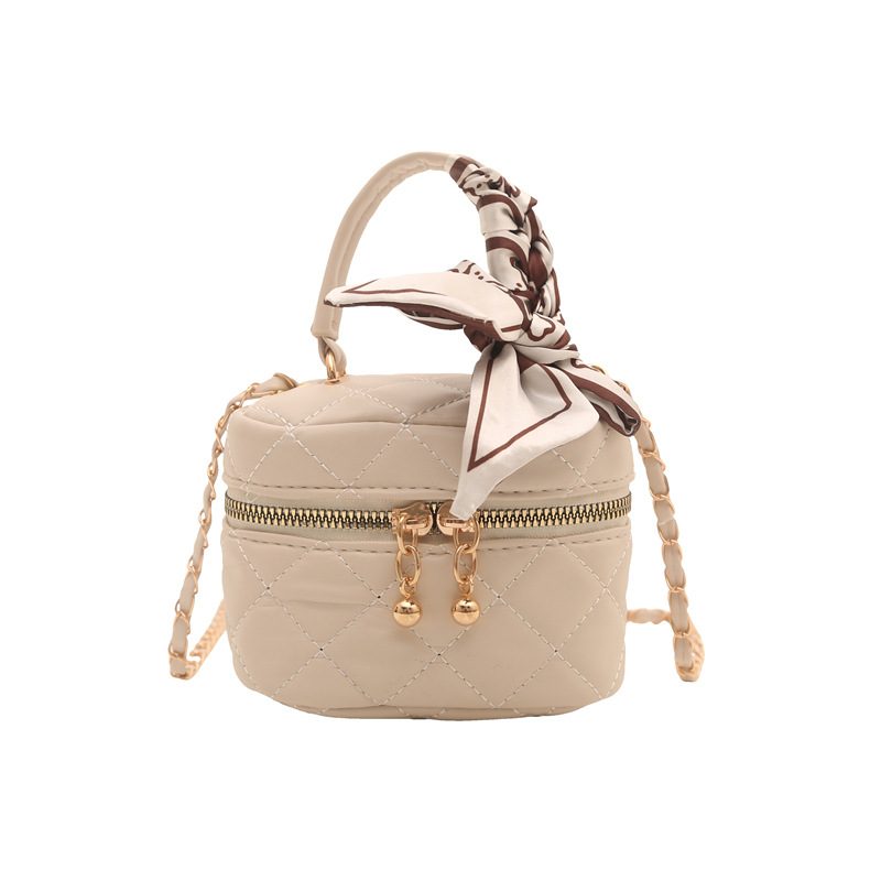 Solid Embroidered Chain Shoulder Crossbody Bag view 5
