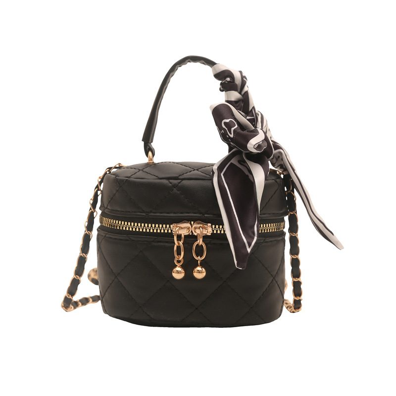 Solid Embroidered Chain Shoulder Crossbody Bag view 8