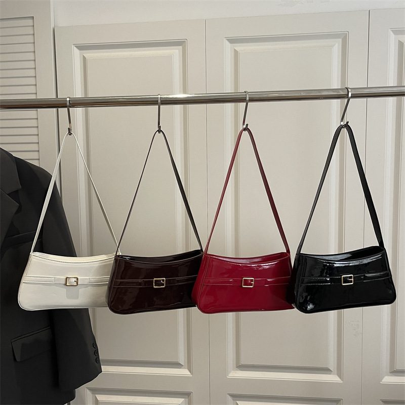 Glossy Solid Color Minimalist Crossbody Bag
