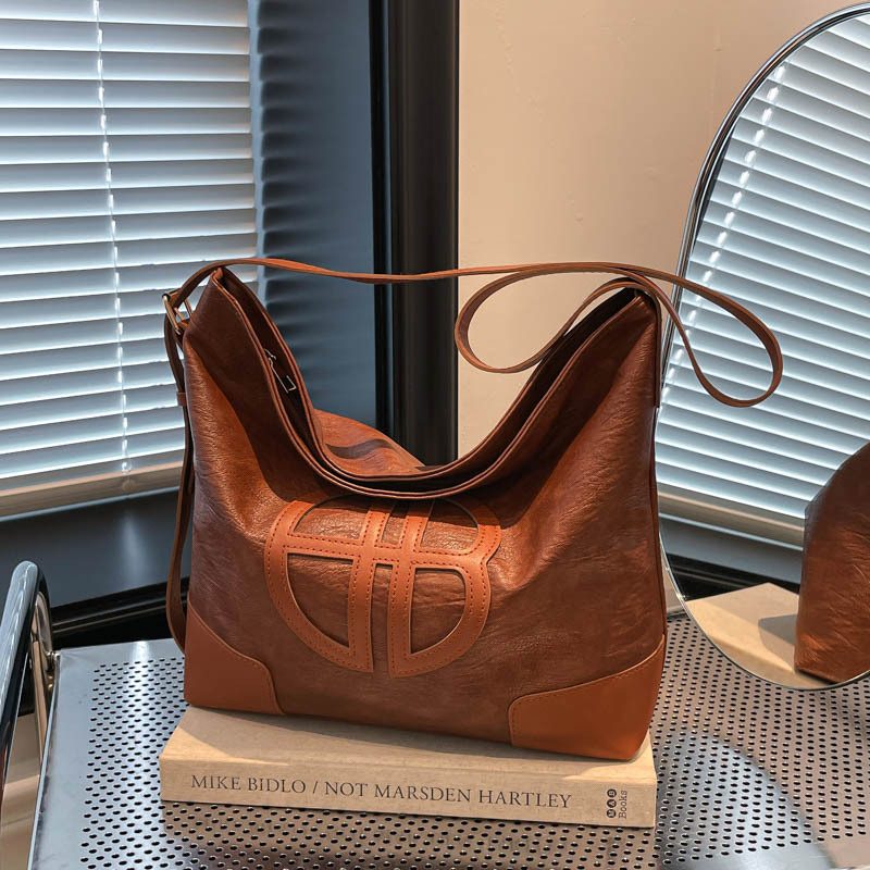 Vintage Large Capacity Crossbody Tote Bag view 2