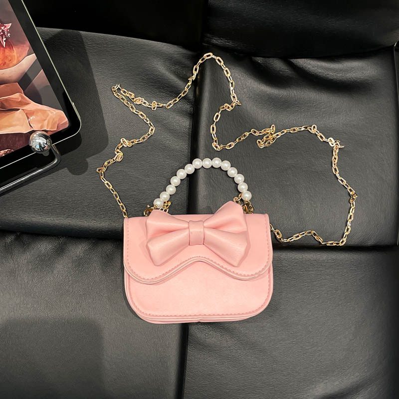 Tas Crossbody Mini Rantai Mutiara Pita Manis view 2
