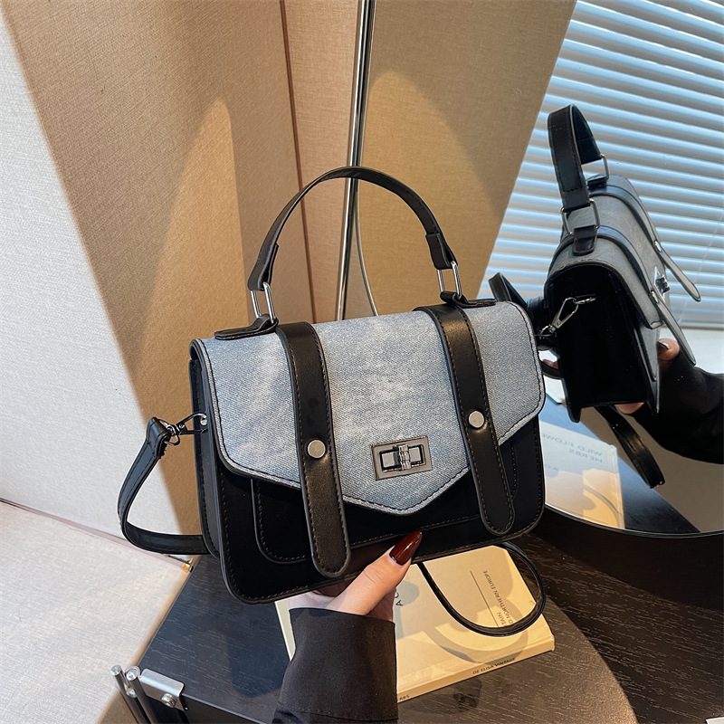 Color Block Top-Handle Crossbody Bag view 3