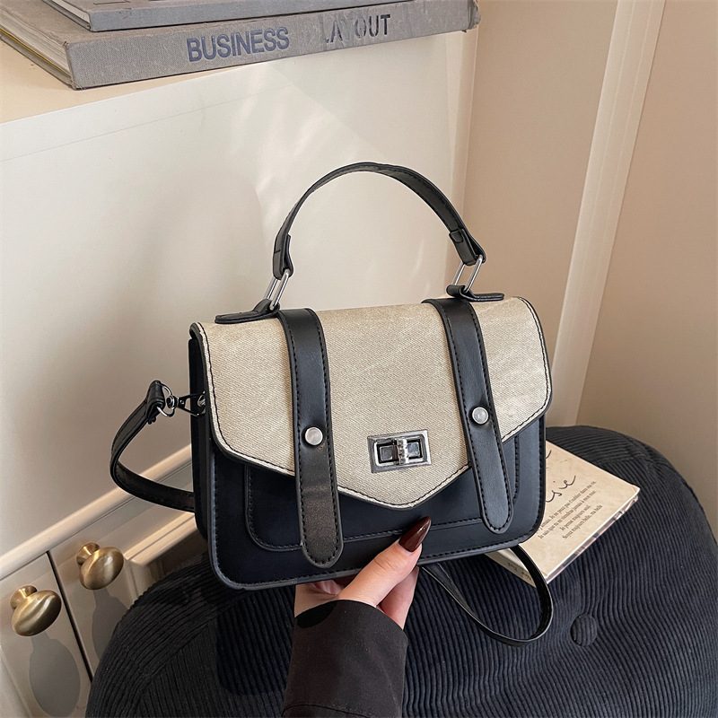 Color Block Top-Handle Crossbody Bag view 4