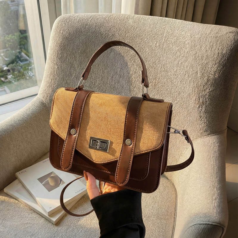 Color Block Top-Handle Crossbody Bag view 8