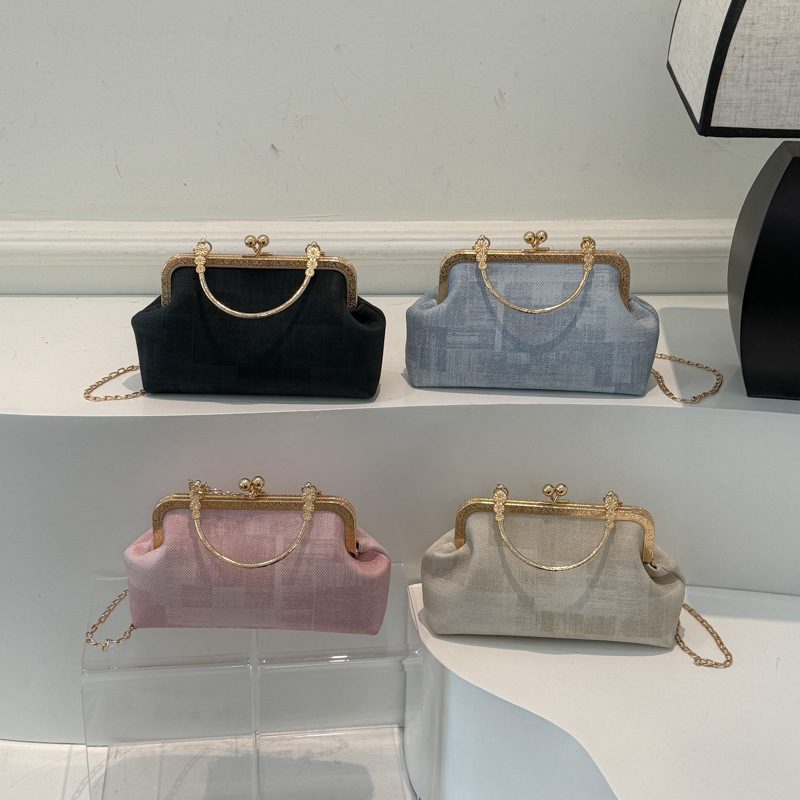 Chain Shell Top-Handle Crossbody Bag