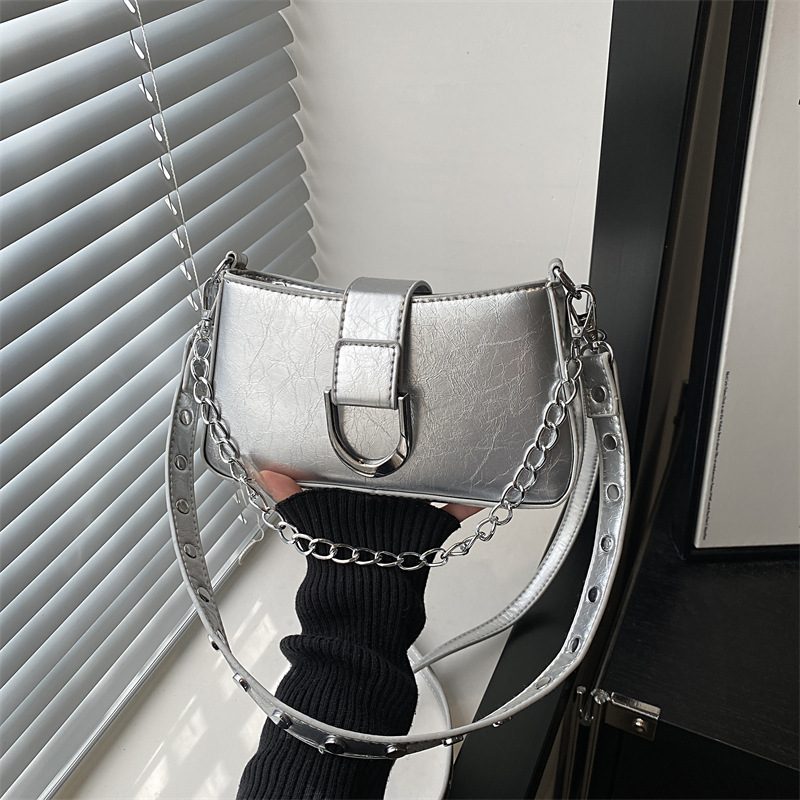 Patent Leather Chain Crossbody Bag view 3
