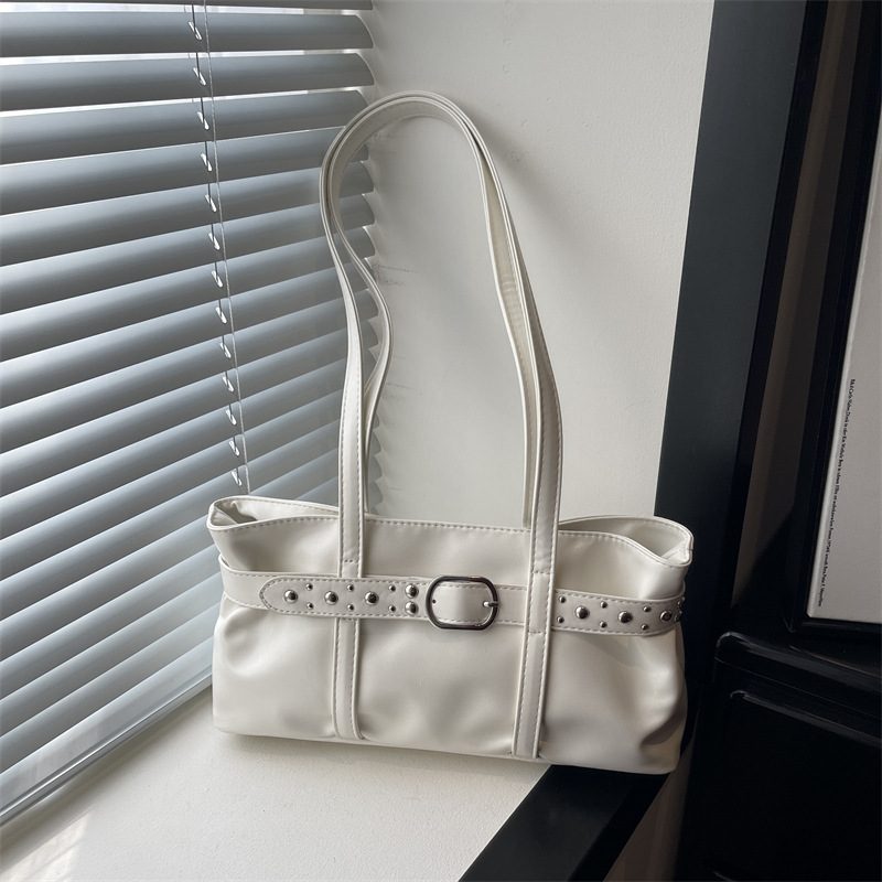 Studded Belted Top-Handle Crossbody Bag view 2