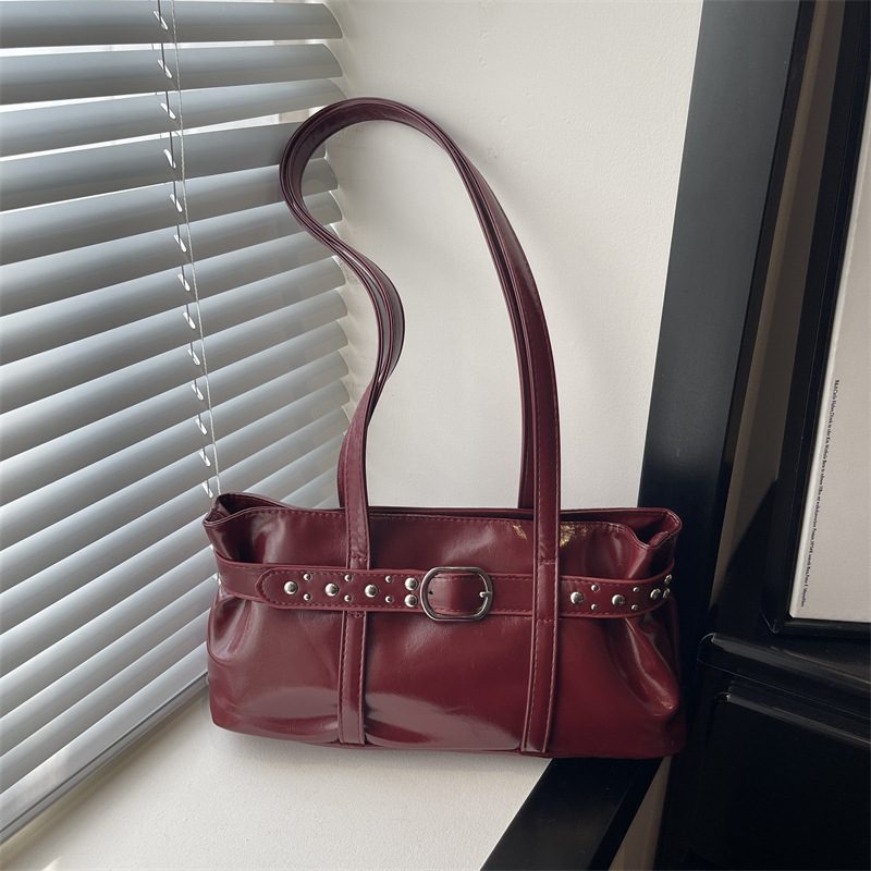 Studded Belted Top-Handle Crossbody Bag view 3