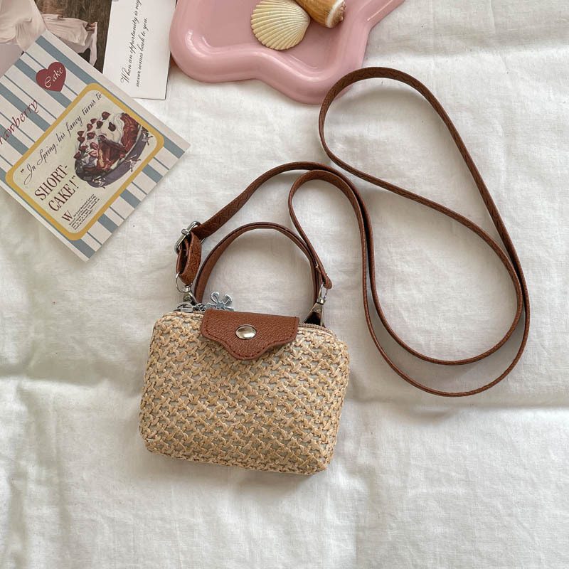 Woven Panel Square Crossbody Bag view 3