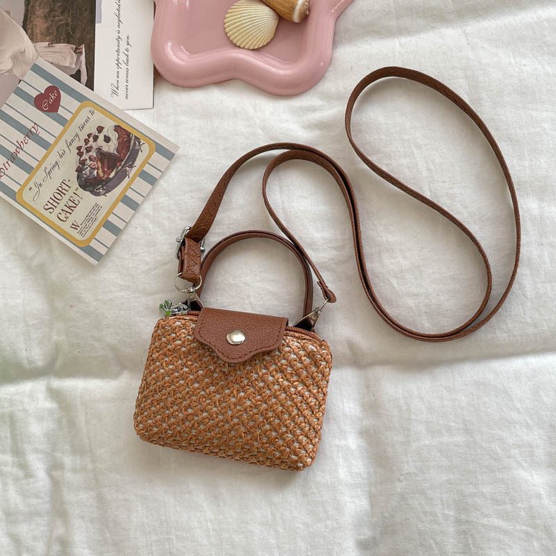 Woven Panel Square Crossbody Bag view 4